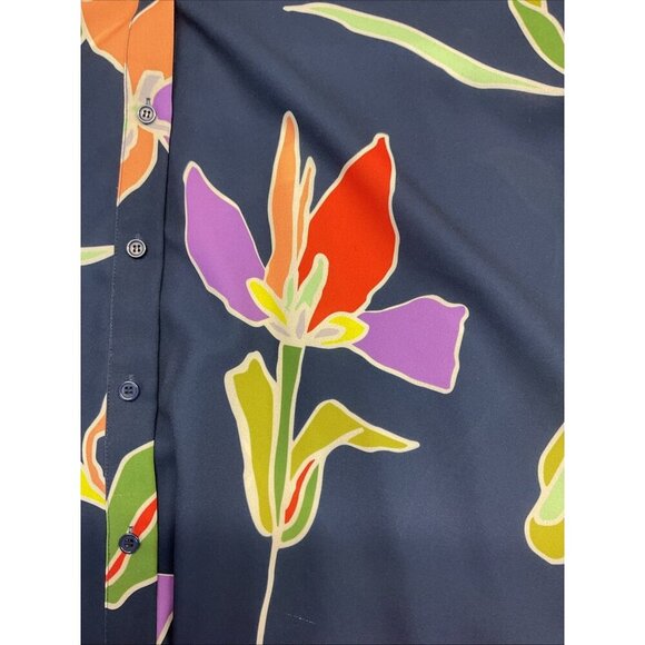 CROSBY BY MOLLIE BURCH Callaway Dress BUTTON FRONT SLEEVELESS NAVY POCKETED LG - Picture 5 of 11